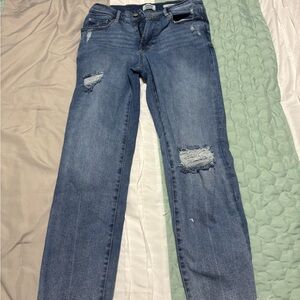 Kensie Blue Distressed Skinny Jeans
